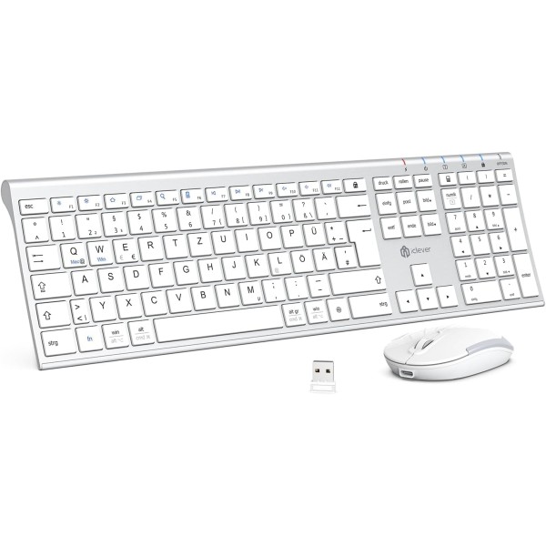 clavier et souris sans fil USB-C rechargeable pour Windows Mac OS