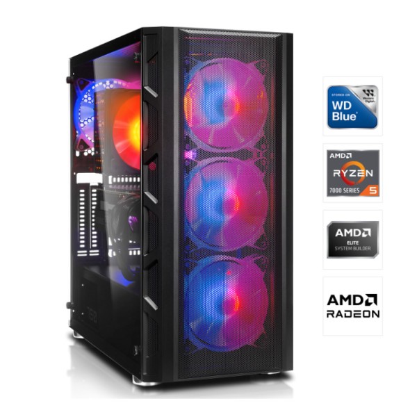 PC GAMER | AMD Ryzen 5 7500F 6x3.70GHz | 16Go DDR5 | RX 7900 GRE 16Go | 1To M.2 SSD